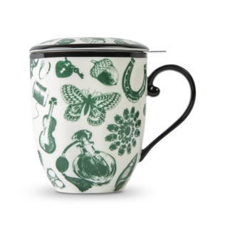 Curios Mug With Infuser Emerald