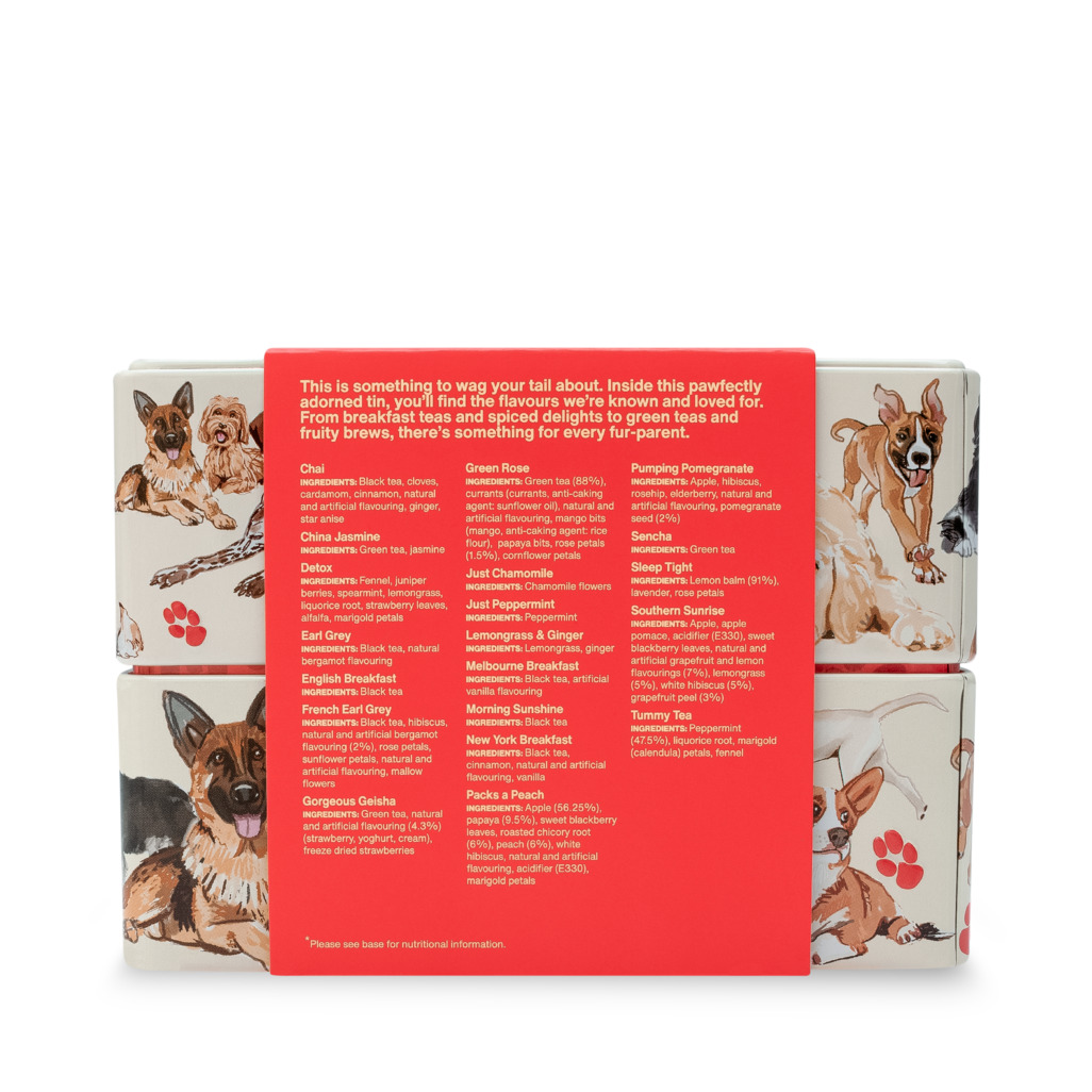 Dog shop tea bag