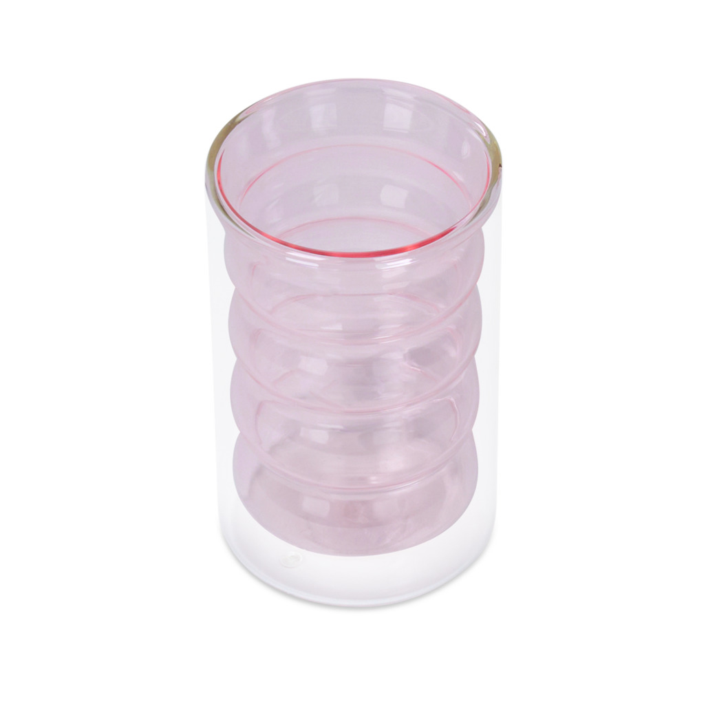 Bubble Glass Tumbler Tall Pink image number 2