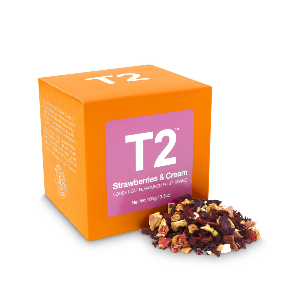 Strawberries & Cream Loose Leaf Cube 100g image number 5