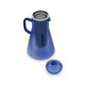 Ribbed Glass Jug Blue image number 2