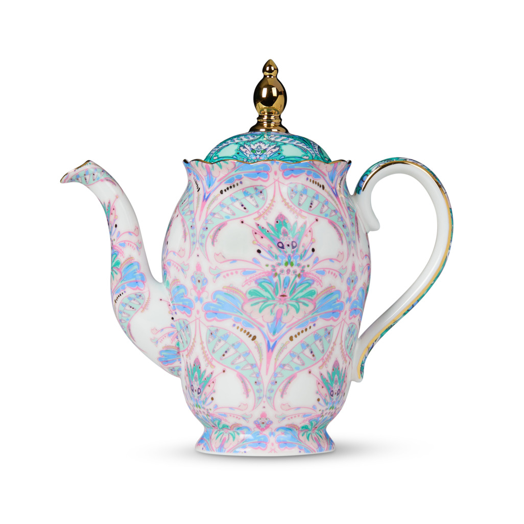 Damask Dreams Small Teapot Aqua Teapots T2
