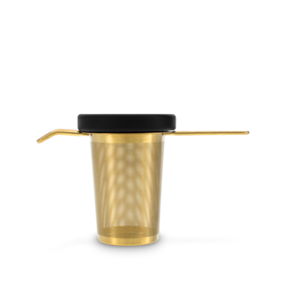 Basket Infuser Gold Matte Black Lid