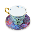 Moroccan Tealeidoscope Aqua Cup & Saucer Tall image number 4