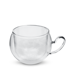 Hammered Glass Double Wall Mug