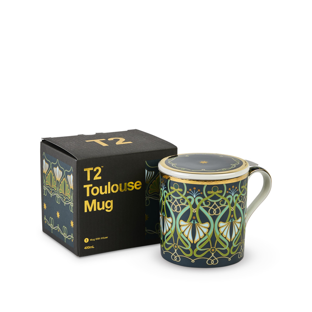 Boxed Toulouse Mug With Infuser Midnight image number 1