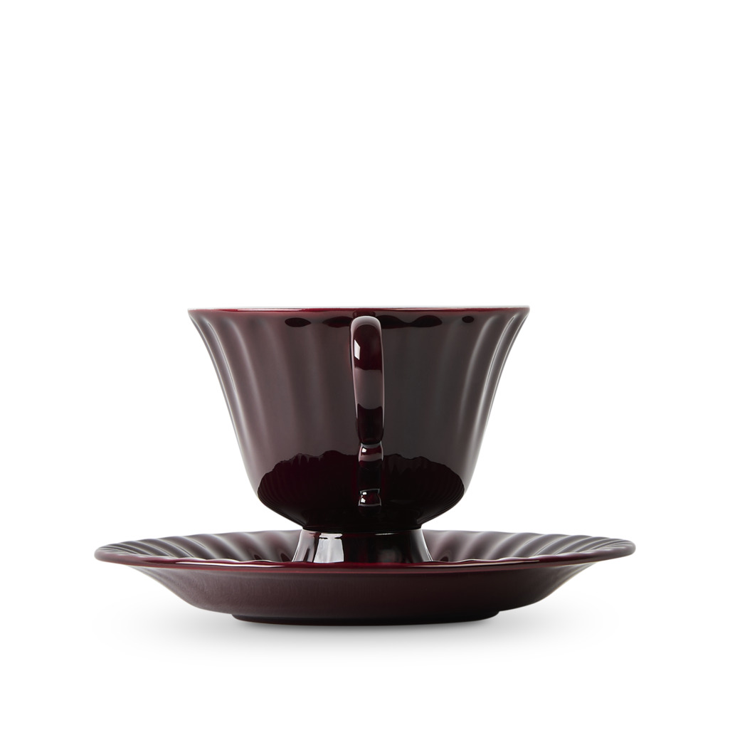 Ancora Cup & Saucer Burgundy image number 3