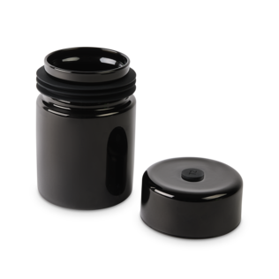 Glass Storage Jar Black