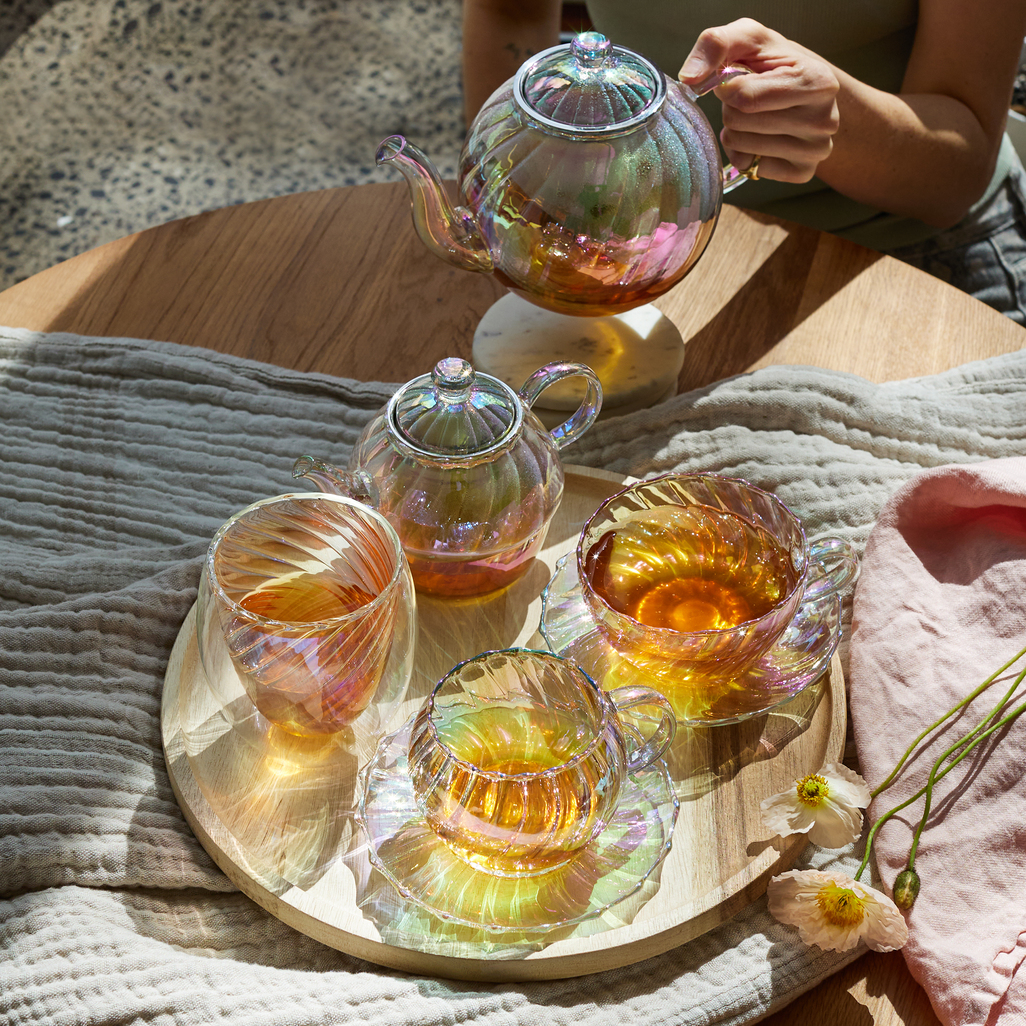 Twisted Rib Glass Teapot image number 7