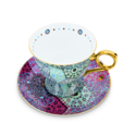 Moroccan Tealeidoscope Aqua Cup & Saucer Tall image number 2