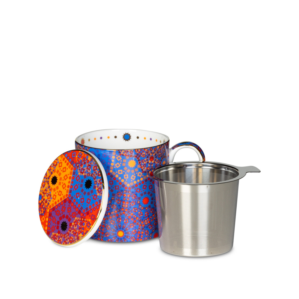 Moroccan Tealeidoscope Bold Red Mug with Infuser image number 1