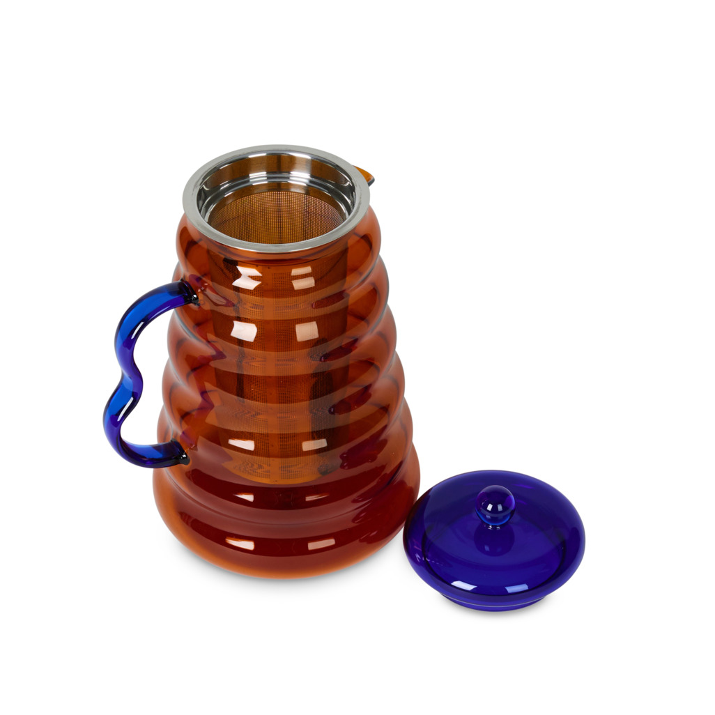 Bubble Glass Jug Amber