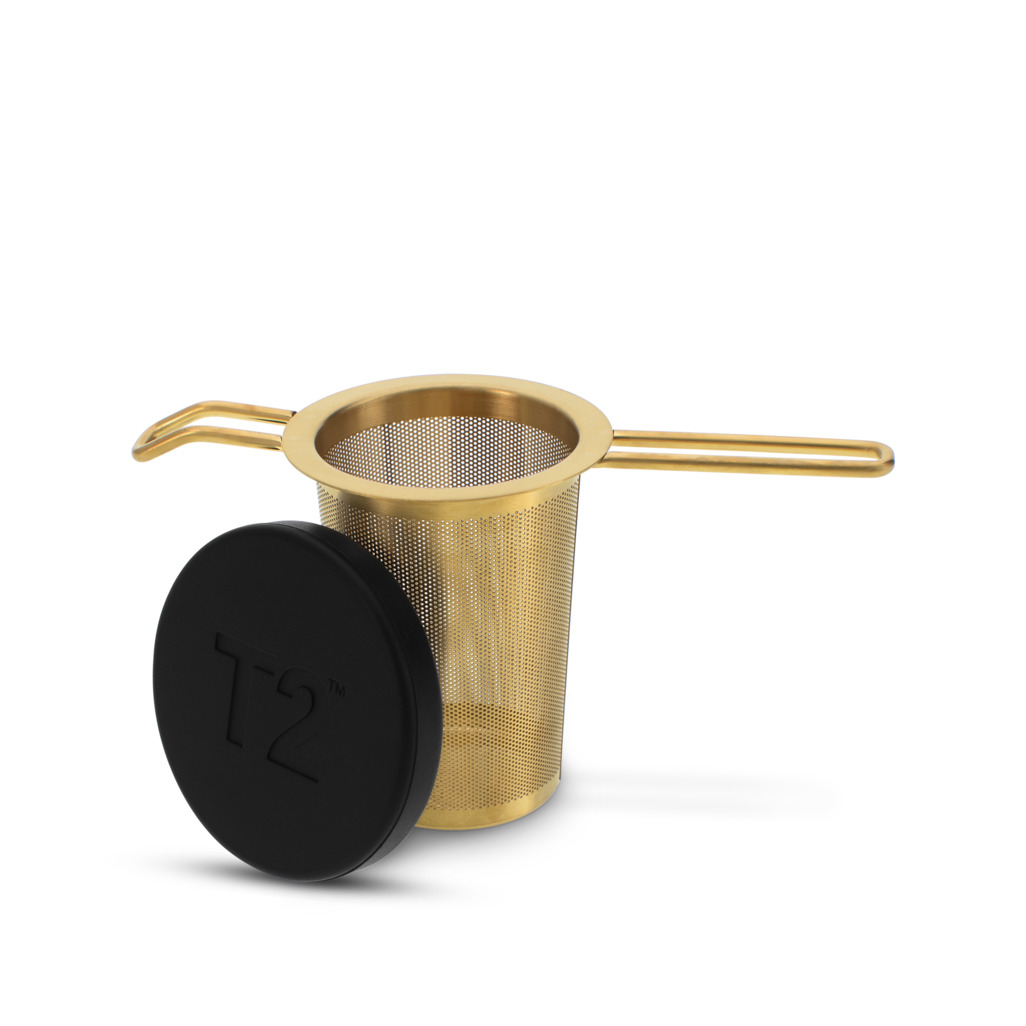 Basket Infuser Gold Matte Black Lid image number 1