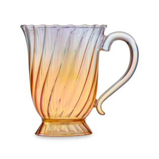 Valentina Glass Pretty Mug Peach
