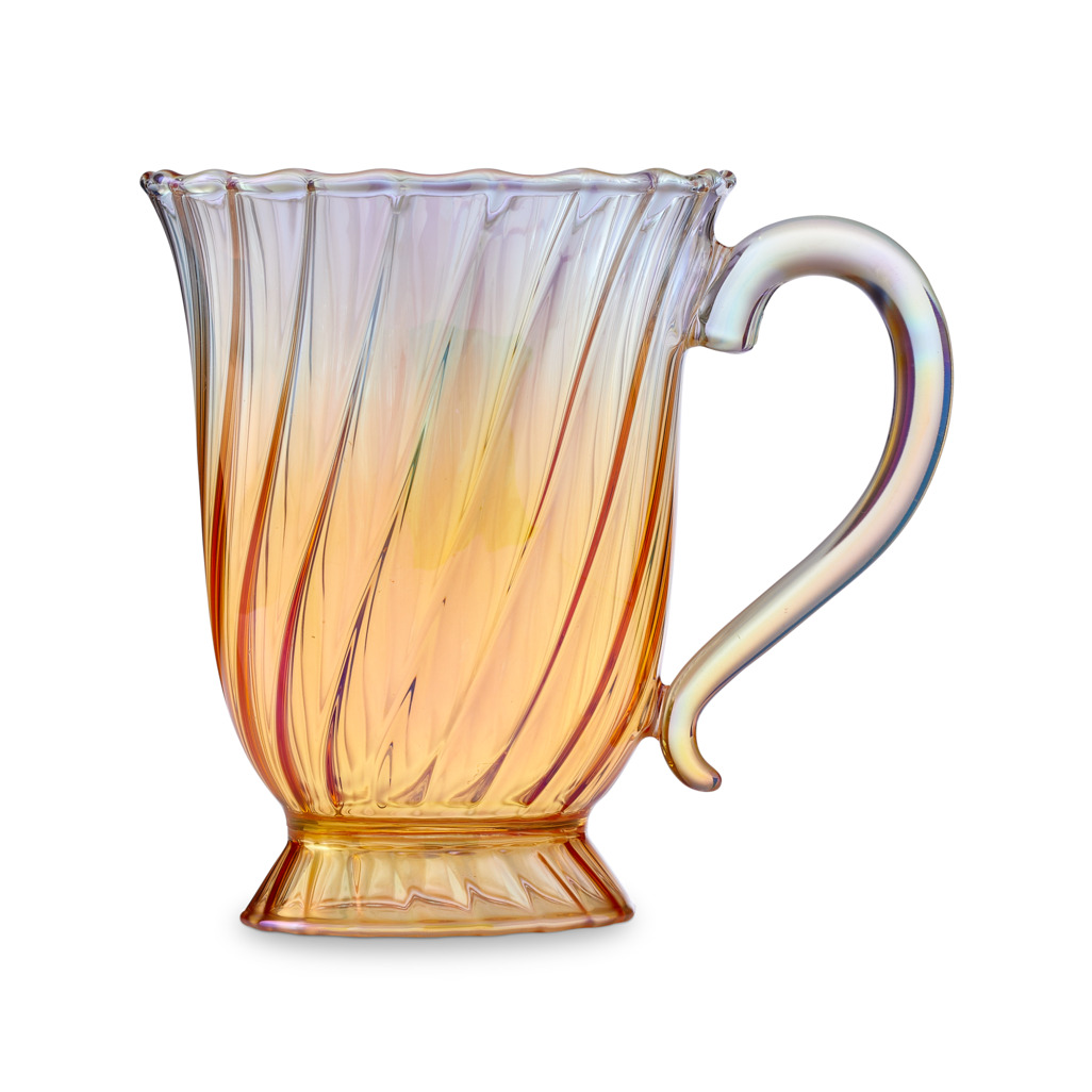 Valentina Glass Pretty Mug Peach image number 1