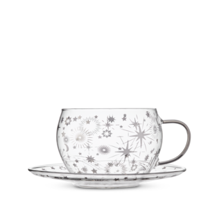 Starlight Glass Cup & Saucer