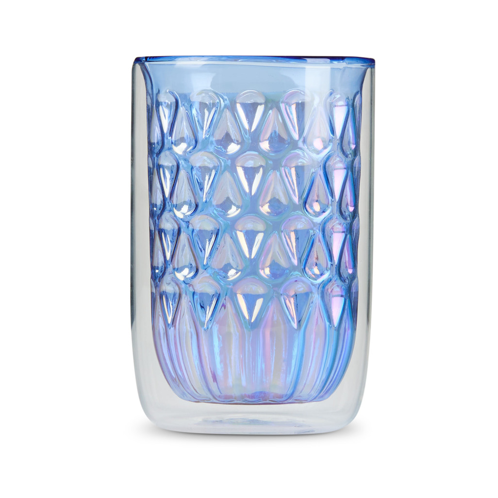 Droplet Delight Double Walled Glass Midnight Pearl image number 1