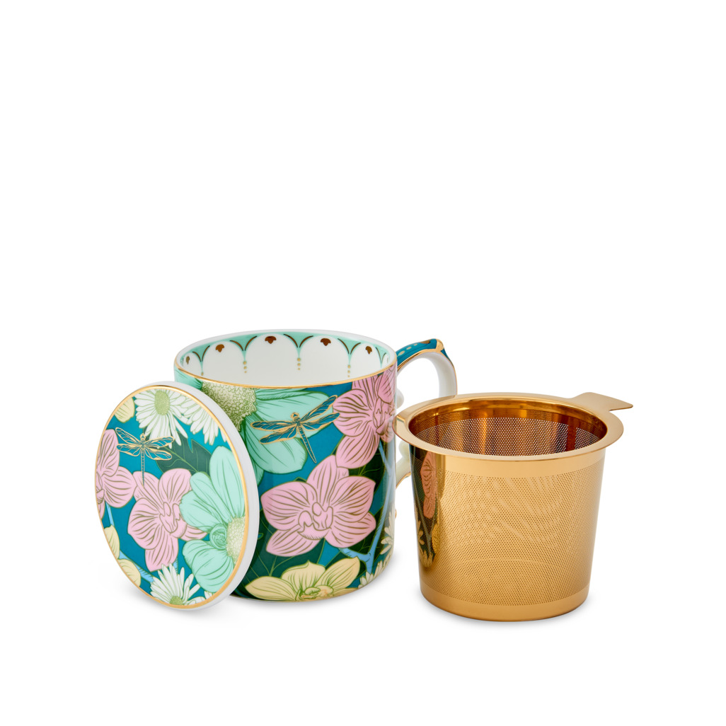 Boxed Enchanted Mug With Infuser Turquoise