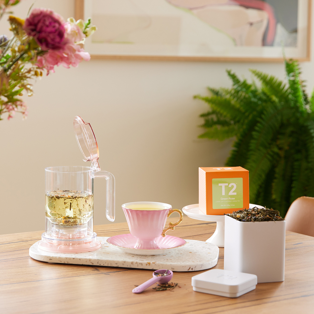 Ombre Opulence Cup & Saucer Pink