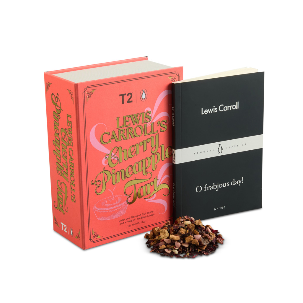 T2 x Penguin Books – Lewis Carroll’s Cherry Pineapple Tart Loose Leaf Tea Book 100g image number 0