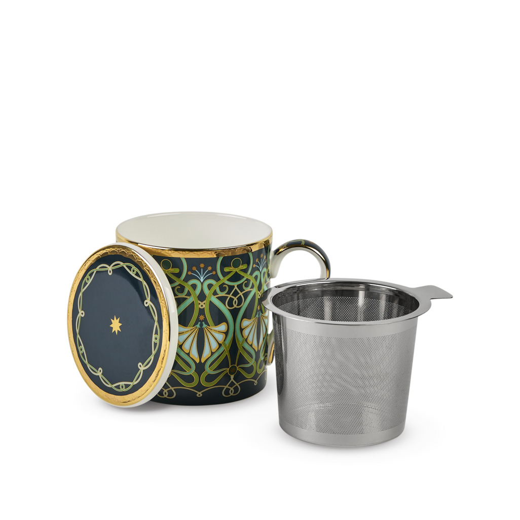 Boxed Toulouse Mug With Infuser Midnight image number 2