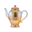 Valentina Glass Teapot Peach image number 0