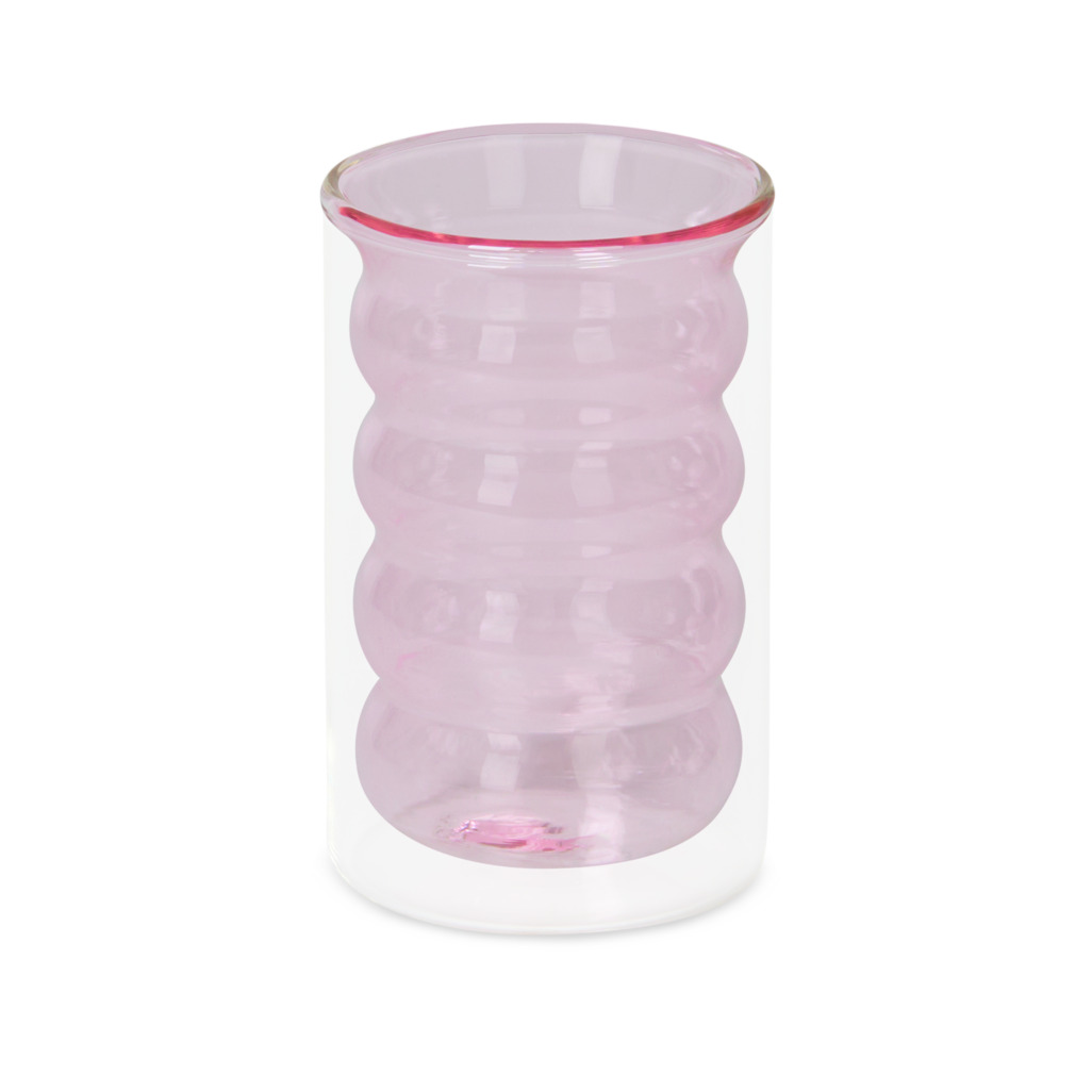 Bubble Glass Tumbler Tall Pink image number 0