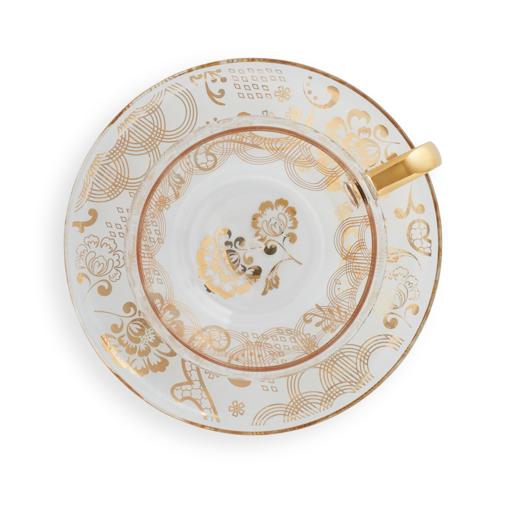 Deco Dazzler Glass Cup & Saucer image number 3