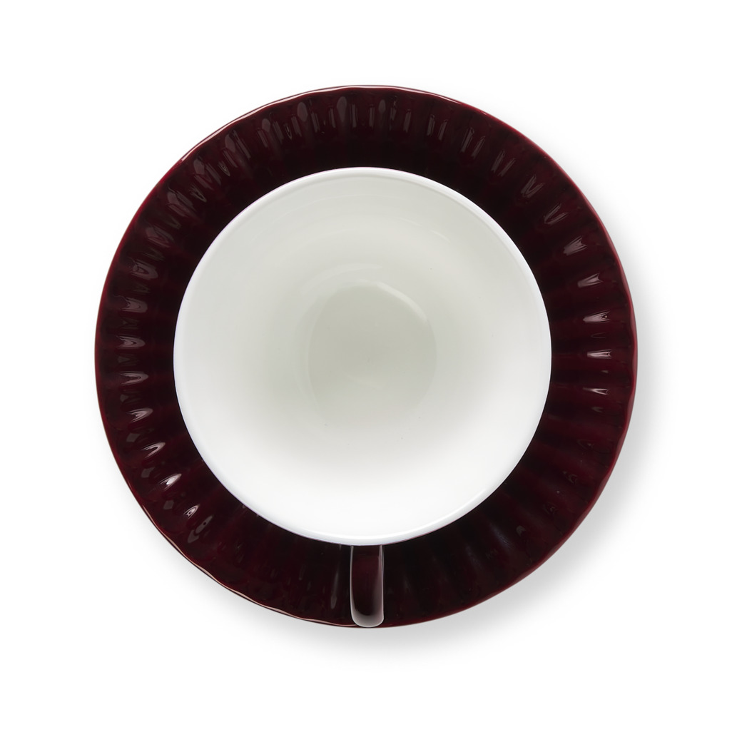 Ancora Cup & Saucer Burgundy image number 4