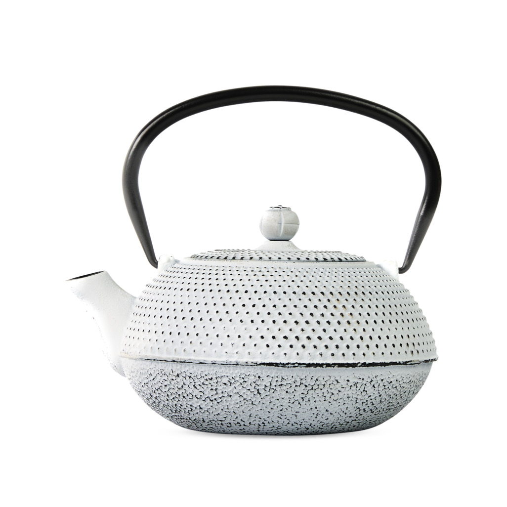 Cast Iron Teapot Hobnail Small White 600ml image number 0