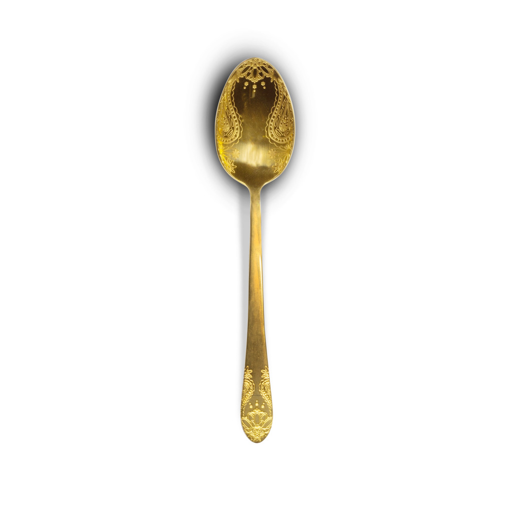 Paisley Gold Etched Teaspoon image number 0