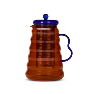 Bubble Glass Jug Amber