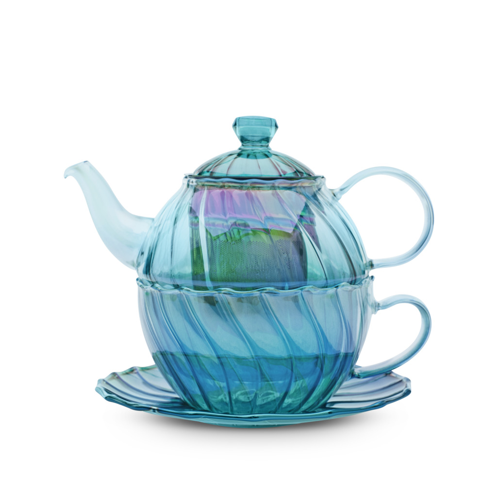 Twist N Sip Glass Tea For One Teal Shop all Teawares T2 Australia