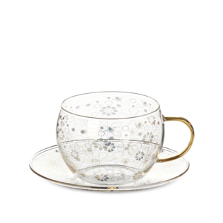 Bee Moroccan Glass Cup & Saucer