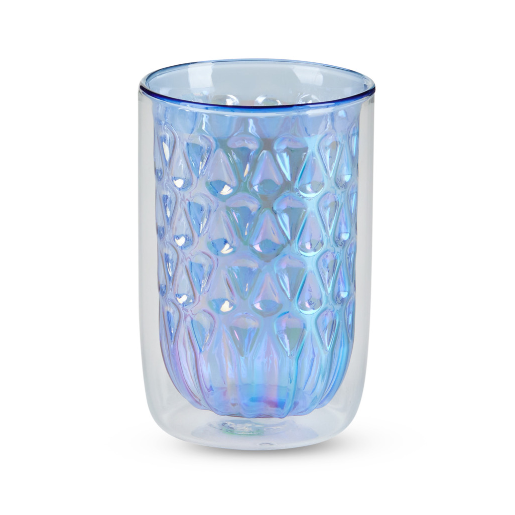 Droplet Delight Double Walled Glass Midnight Pearl image number 0