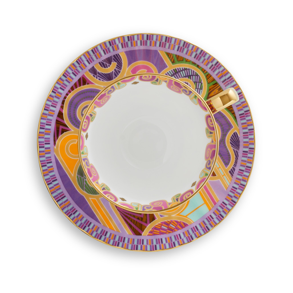 Palazzo Tall Cup & Saucer Purple image number 3