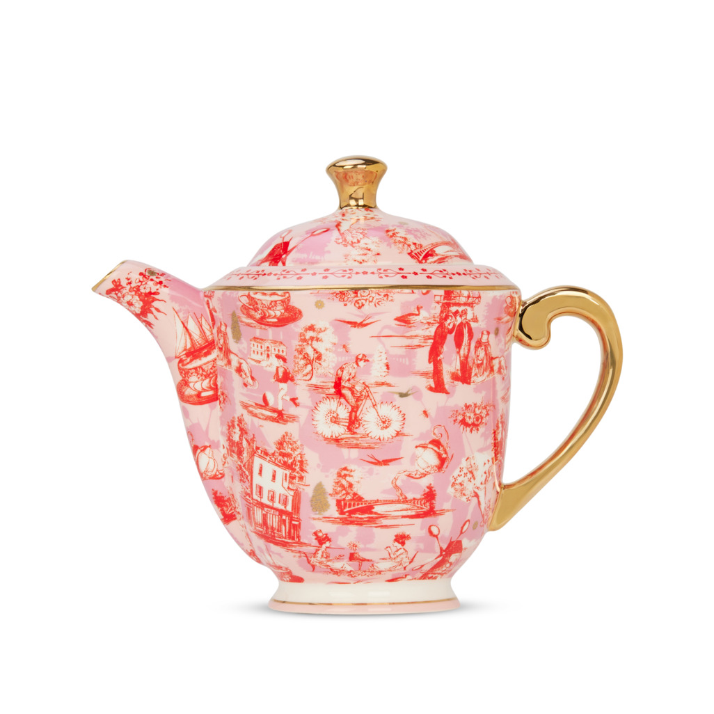 High Tea Hijinks Teapot Tall Pink Teapots T2 Australia