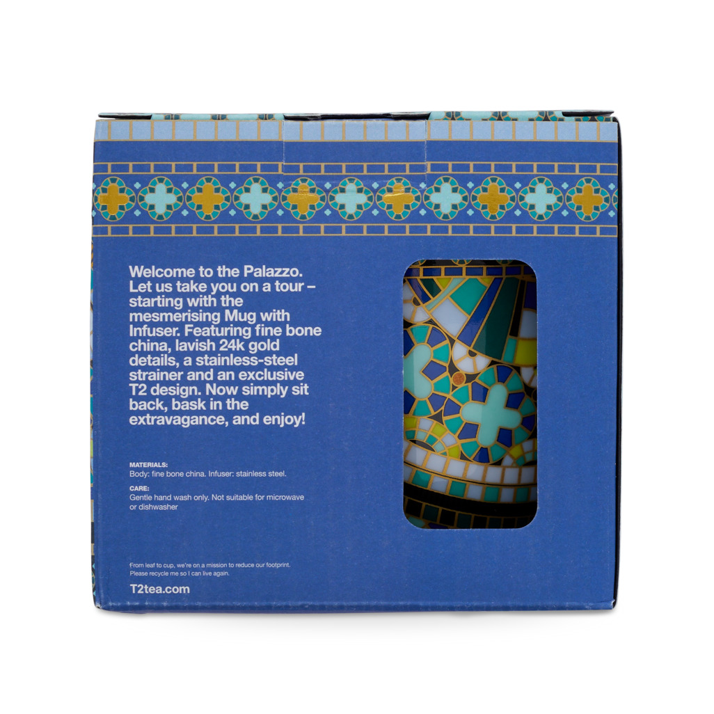 Boxed Palazzo Mug With Infuser Aqua image number 6