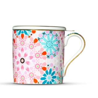 TEA＠　1001 Dazed & Dazzled Remix Mug With Infuser Pink Tea Mugs with