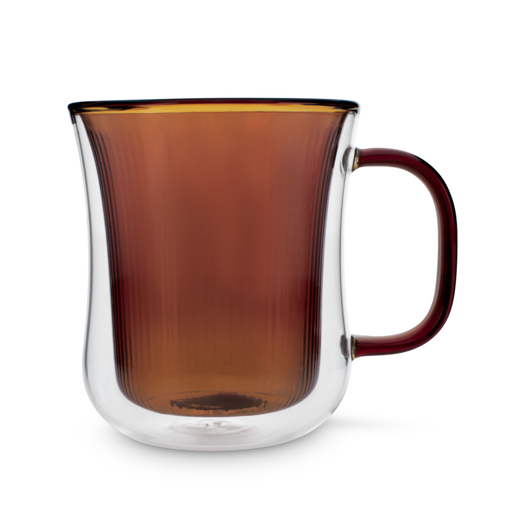 Double Walled Tea Cup Amber