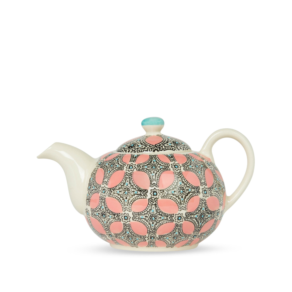 Fantastic Fandangle Teapot Tall Pink Stamp Teapots T2 NZ