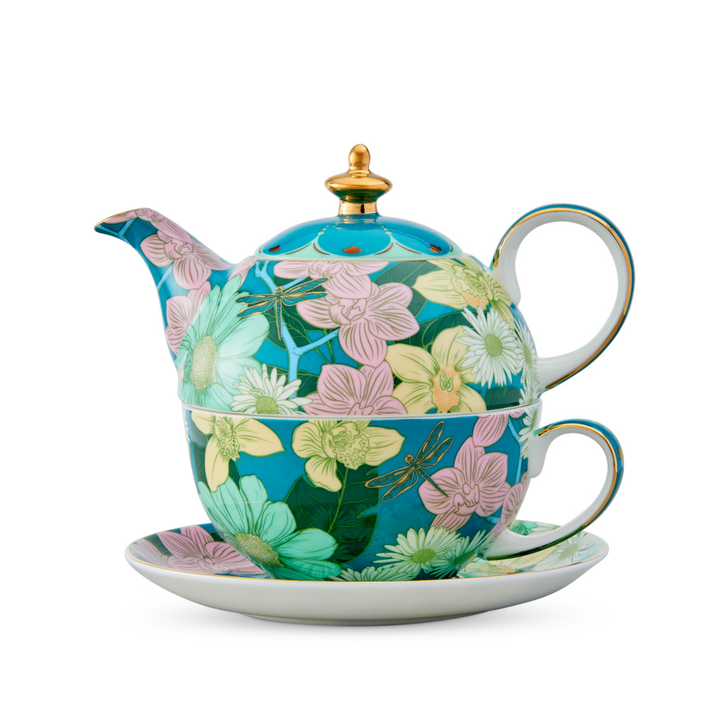 Boxed Enchanted Tea For One Turquoise image number 0