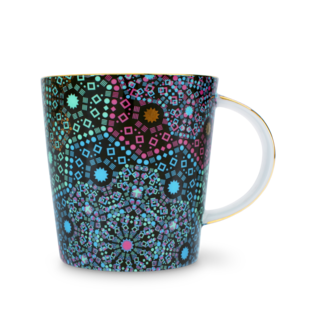 Moroccan Tealeidoscope Black Generous Mug