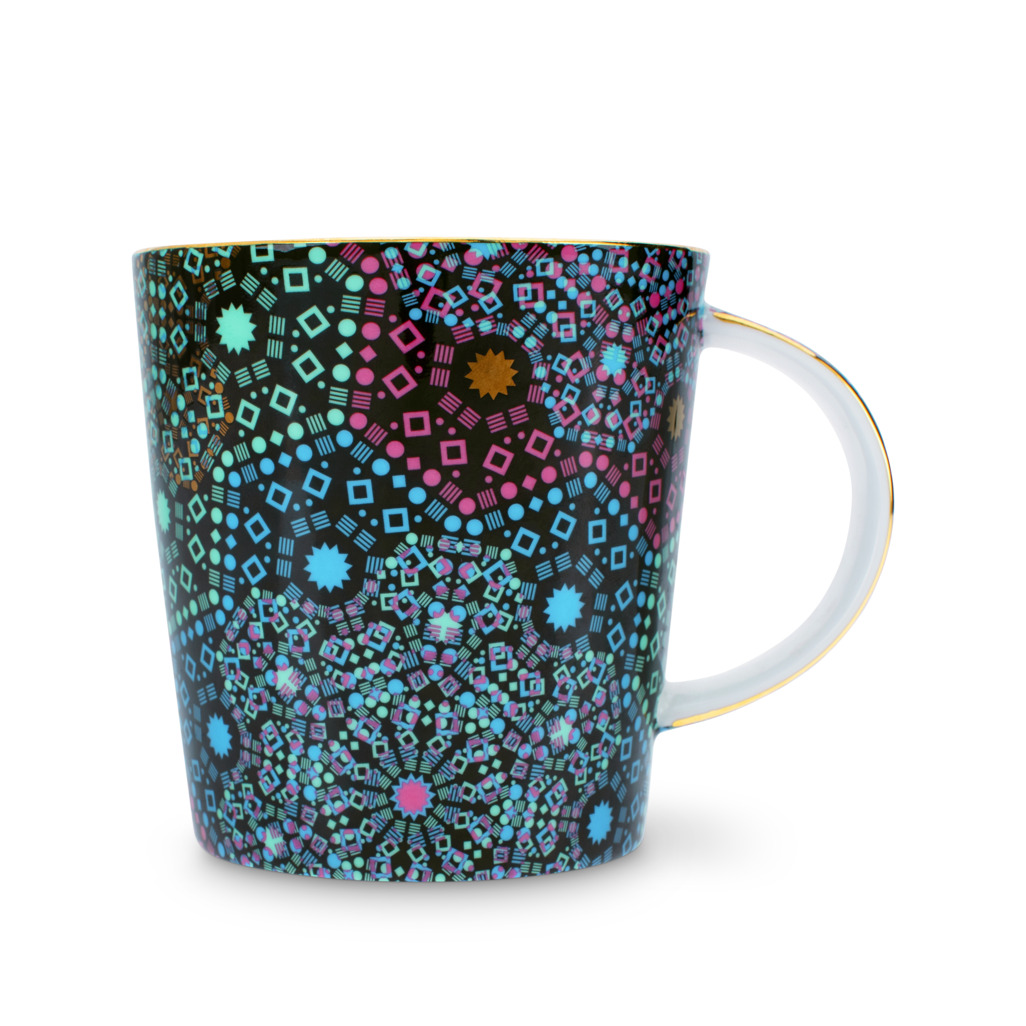 Moroccan Tealeidoscope Black Generous Mug image number 1