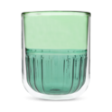 Colour Splice Glass Tumbler Short - Green/Blue image number 1