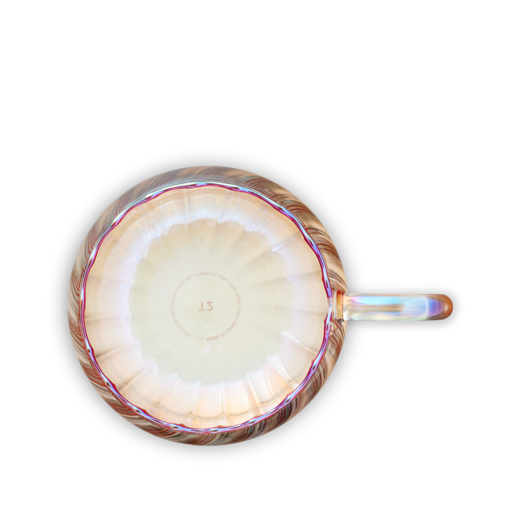 Valentina Glass Generous Mug Peach image number 2