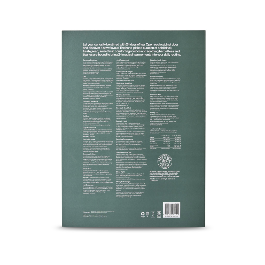 T2 Cabinet Of Curiosity 24 Day Tea Bag Advent image number 2