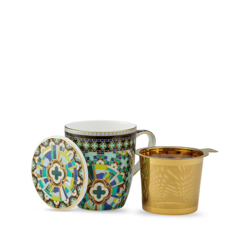 Boxed Palazzo Mug With Infuser Aqua image number 2