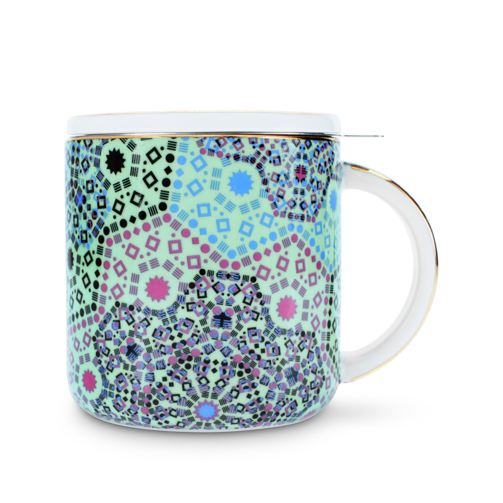 Moroccan Tealeidoscope Aqua Mug With Infuser image number 0