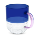 Colour Splice Glass Mug - Pink/Blue image number 3